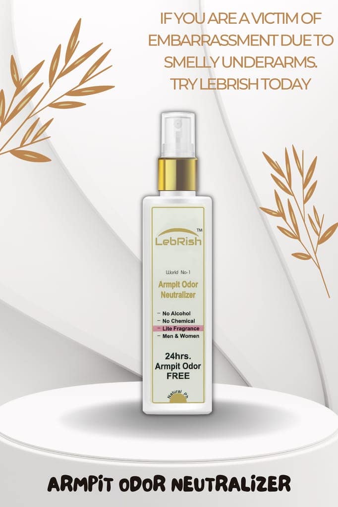 Armpit Odor Neutralizer | Underarm Odor Remover Spray | LebRish | Lite Fragrance | 100ml view 5