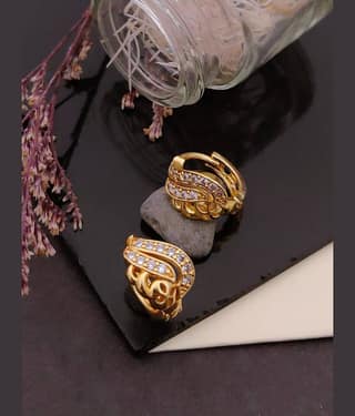 Shivay Fashion Gold Bali Earrings ( Pack of 1 )