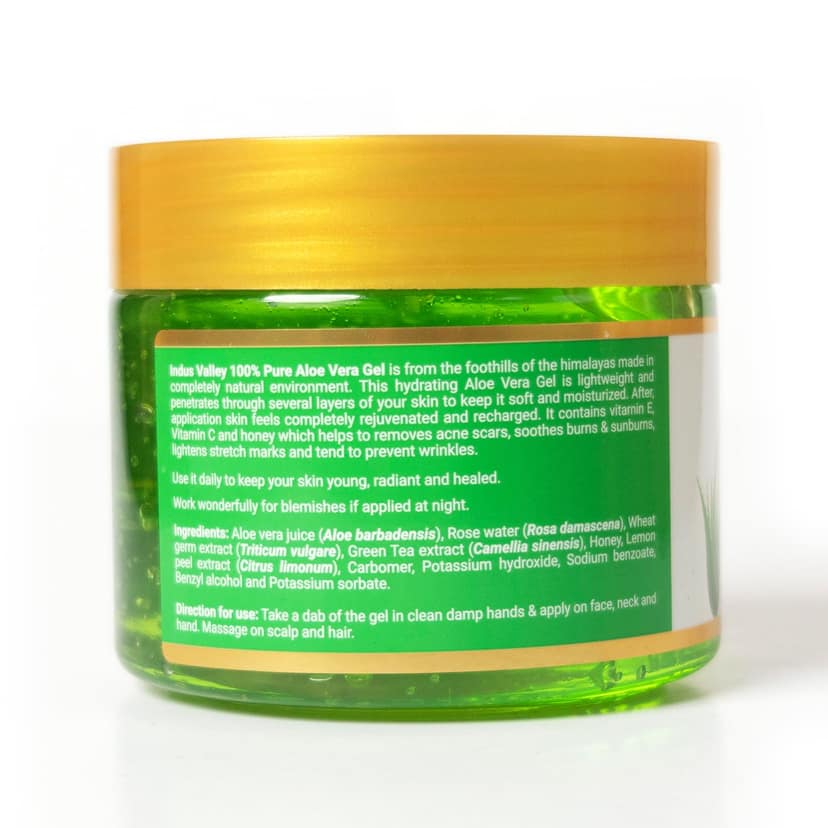 Indus Valley Bio Organic Pure Natural Non-Toxic Aloe Vera Gel smooth gel for Acne, Scars, Glowing, Radiant And Moisturise Skin (400 ml) Indus Valley Bio Organic Pure Natural Non-Toxic Aloe Vera Gel smooth gel for Acne, Scars, Glowing, Radiant And Moistur view 2
