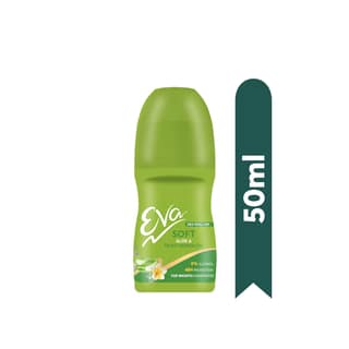 Eva Soft Roll on 50ml Deo Roll On | With Tahiti Monoi Oil and Aloe Extracts | Alcohol and Aluminium Free | 48 H Protection from Odour | Keeps Underarms Soft & Smooth | Skin Friendly | For Women