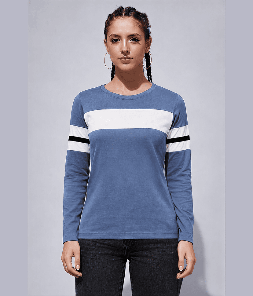 The Dry State Women Cotton Regular Fit Round Neck T-Shirt ( Multicolor 3 )