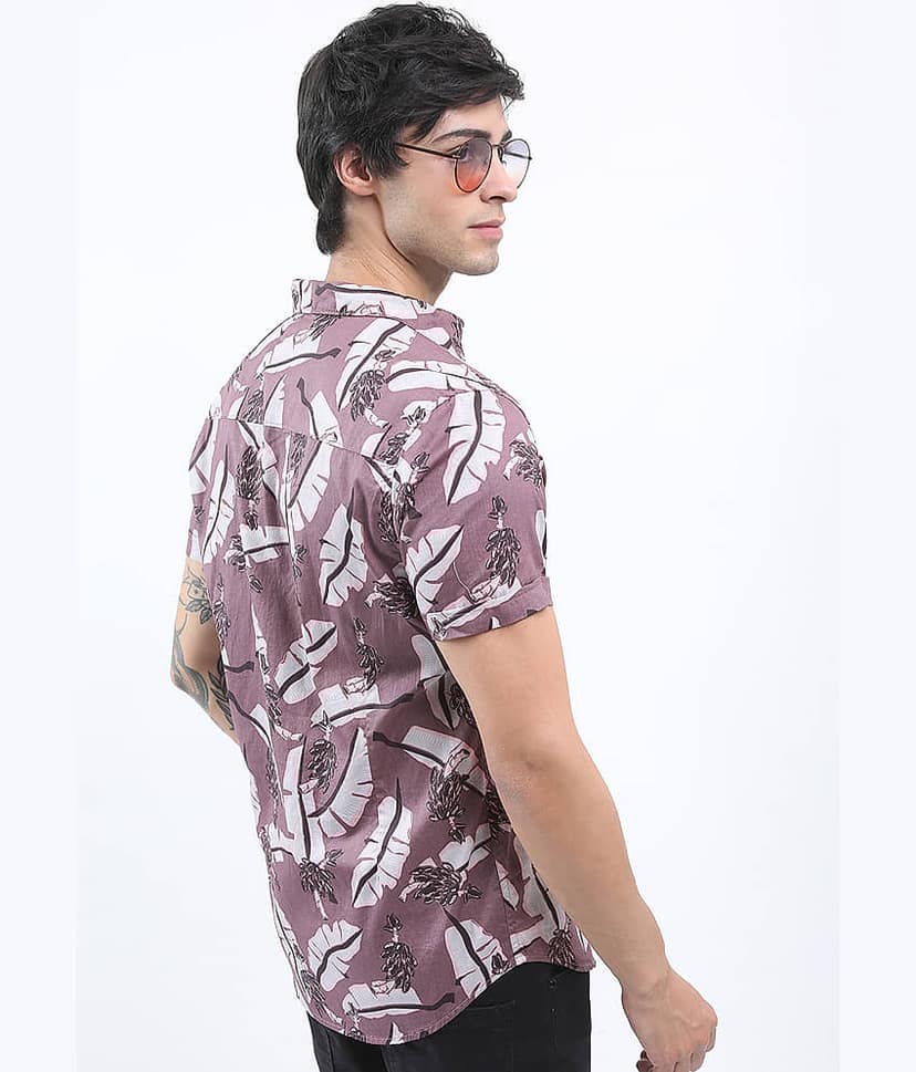 Ketch 100% Cotton Slim Fit Printed Half Sleeves Men's Casual Shirt - Grey ( Pack of 1 ) view 4