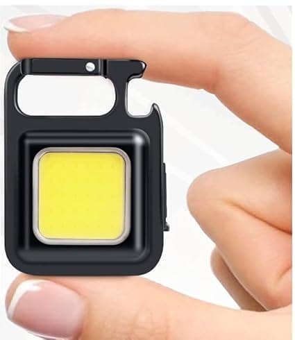 Keychain LED Light 2-Hours Battery Life with Bottle Opener, Magnetic Base and Folding Bracket Mini COB 1000 Lumens Rechargeable Emergency Light view 2