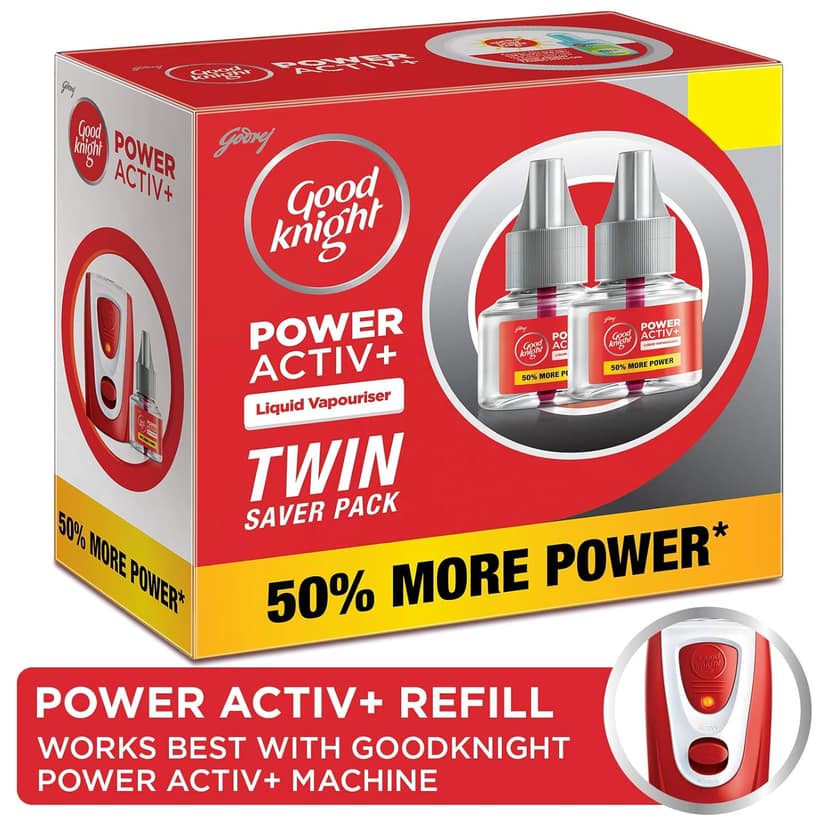 Good Knight Power Active + Cartridge Refill - 45Ml (Pack Of 2) view 2