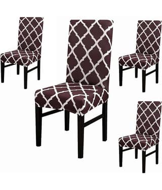 House Of Quirk 1 Seater Polyester Chair Cover ( Pack of 4 )