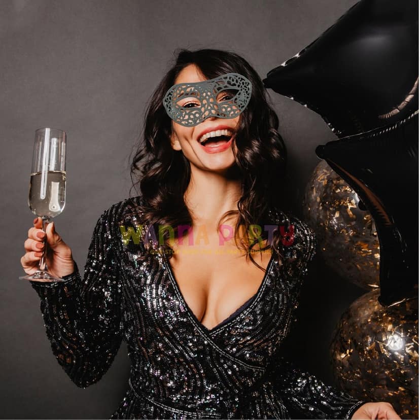 Masquerade Men Mask Black view 2