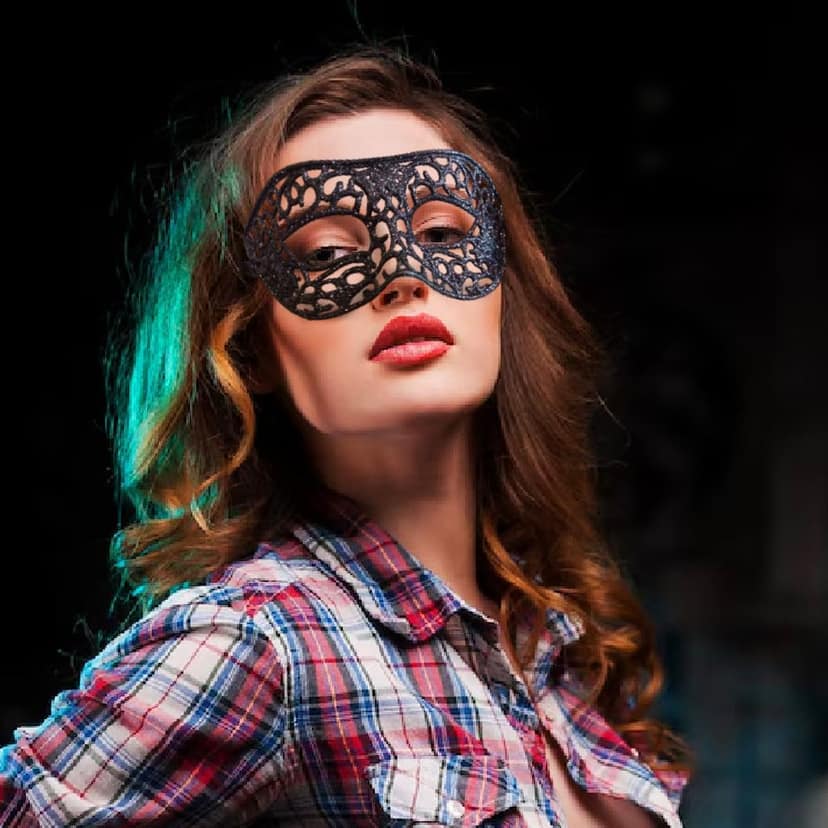 Masquerade Men Mask Black view 6
