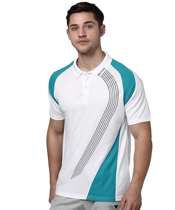 Bepro Men's Printed Polo Neck Half Sleeve Collar T-Shirt view 3