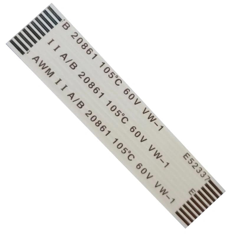 10 Pin 1mm Pitch 50mm Same Side Connection FFC Ribbon Flexible Flat Cable