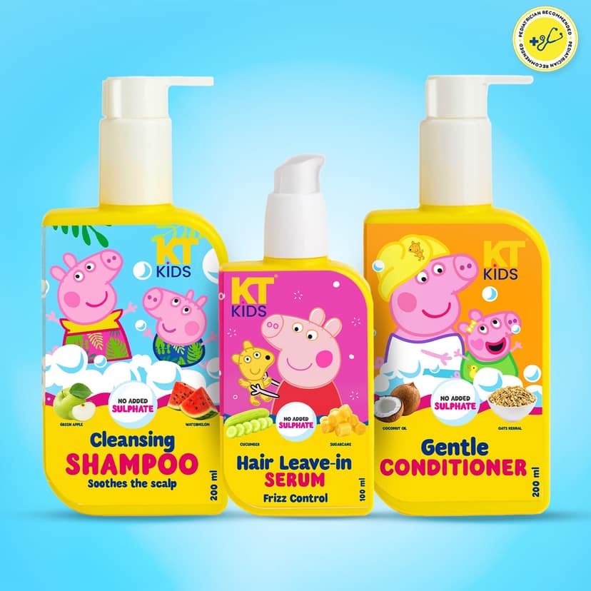 KT Kids Peppa Pig Kids Body Care Kit with Fancy Gift Bag + Free Peppa Pig Keychain - 500ml view 2