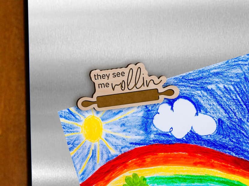 MustHome Wooden Fridge Magnet Set of 5, Anniversary, Valentine's Day and Wedding Gift view 4