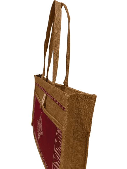 Ladies hand bag made of Jute view 2