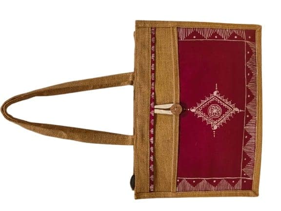 Ladies hand bag made of Jute view 3