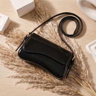 Women's Crossbody Sling Bag - Stylish Cross Body Handbag for Girls & Women (Black)