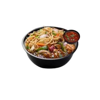 Chicken Manchurian Noodles with Gravy Full