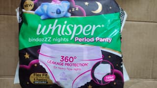 Whisper bindazz nights period panty 6 pcs flex fit