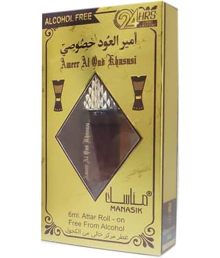 MANASIK AMEER AL OUD KHUSUSHI Concentrated Attar Roll On 6ml .