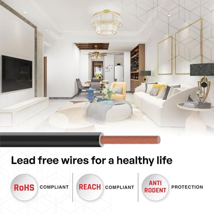 VRINDA 1MM Black CCA Copper Wire – 50 Meter Roll | High-Quality Multi-Strand Electrical Wire for Domestic & Industrial Use view 4