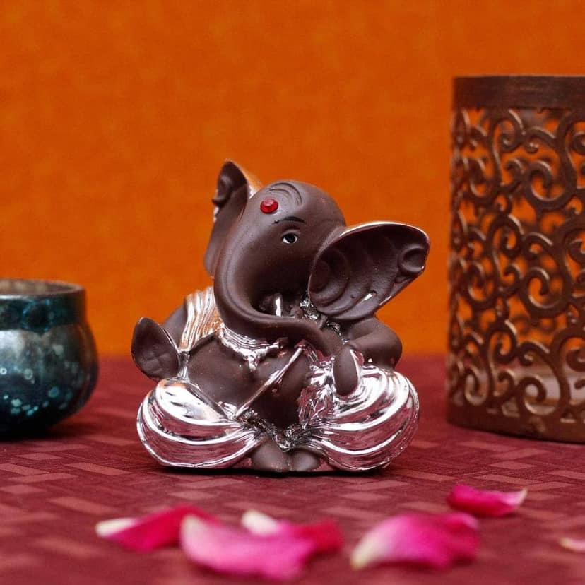 Craftlayout Resin Ganesha Idol For Car Dashboard 2.75 Inch
