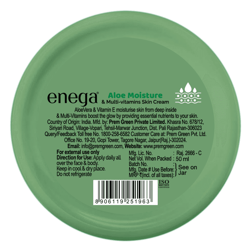Enega Aloe Vera & Multivitamin Cream | Deep Moisture & Glow Boost | 100ml view 4