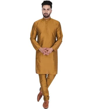 SKAVIJ Black Silk Blend Kurta Pyjama Set Pack of 2