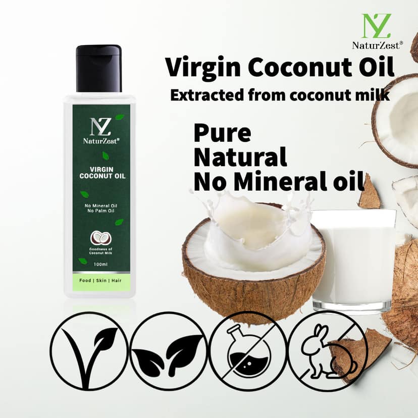 NaturZest Virgin Coconut Oil, 100 ml - NaturZest Virgin Coconut Oil, 100 ml