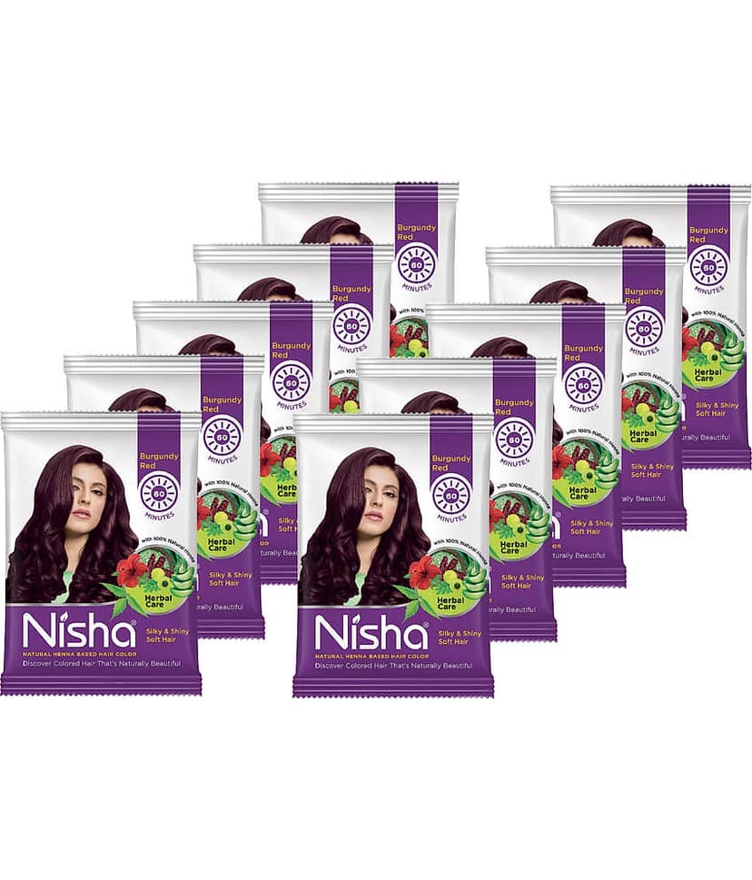 Nisha Henna Hair Color Ammonia Free Permanent Hair Color 150 g Burgundy