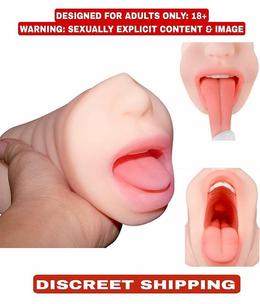 2IN1 Male Masturbator With Mouth And Vagina On Different Sides Sex Toy For Men By Knightriders view 2
