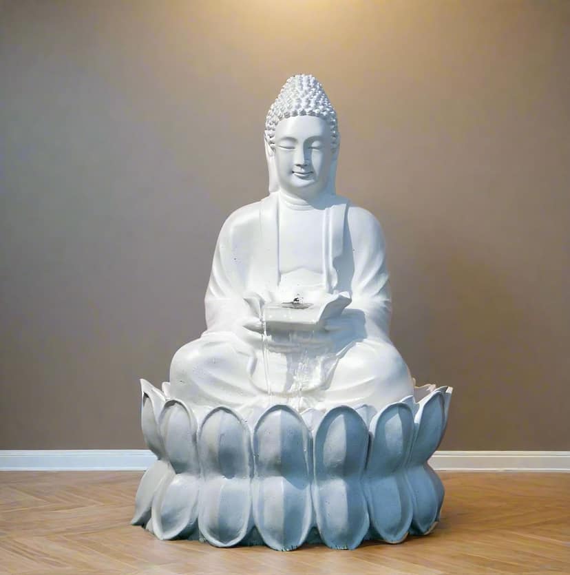 Buddha Fountain Poly Resin Pump (65x65x90 cm) Mothers day Gift Diwali Decory Christmas Sale Return Gifts view 2