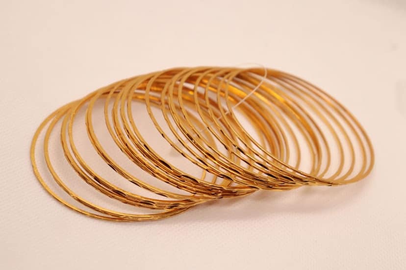 Gold Plated Designer Bangle Set for Women - Set of 6 view 5