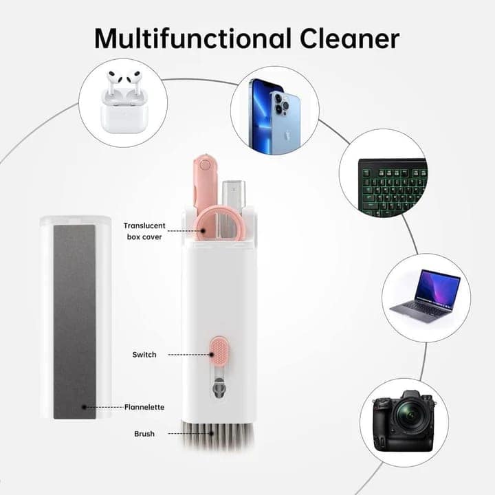 Electronics Cleaning Kit, Keyboard Cleaner, Computer Cleaner, Multi-function Cleaning Tools Kit for Laptop, PC, Phone, Camera Lens, Earphone, Keyboards, Home Office view 3