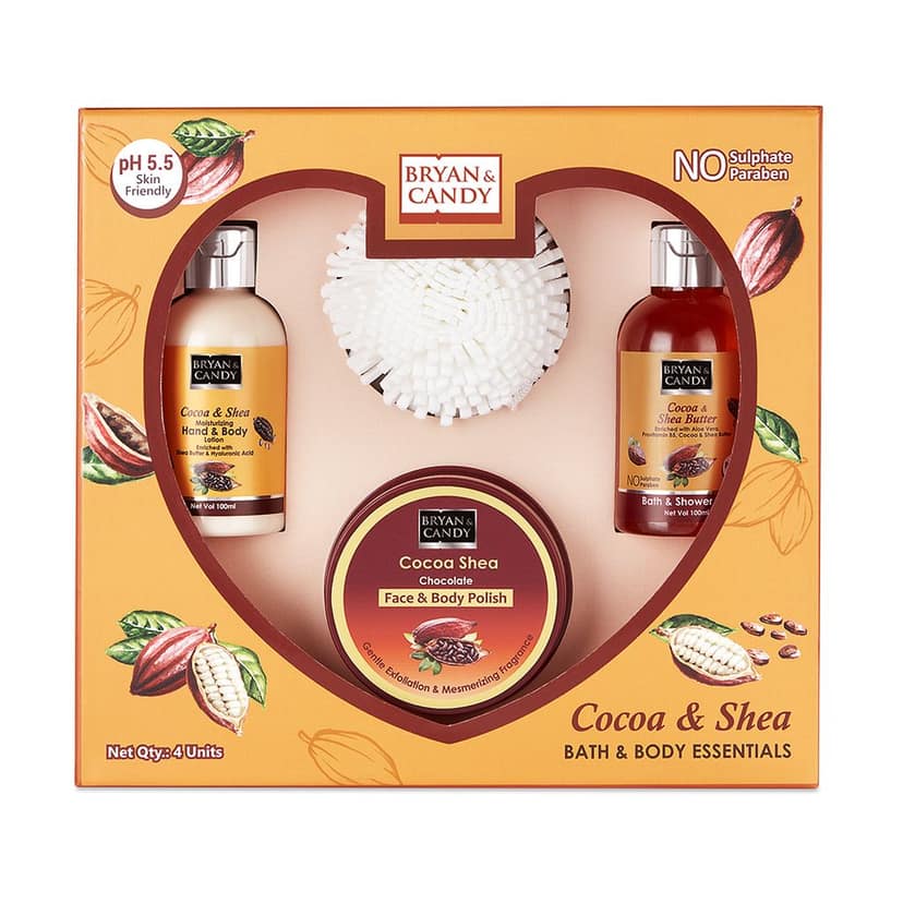 Bryan & Candy Cocoa White Heart Kit Combo Gift Set For Women And Men