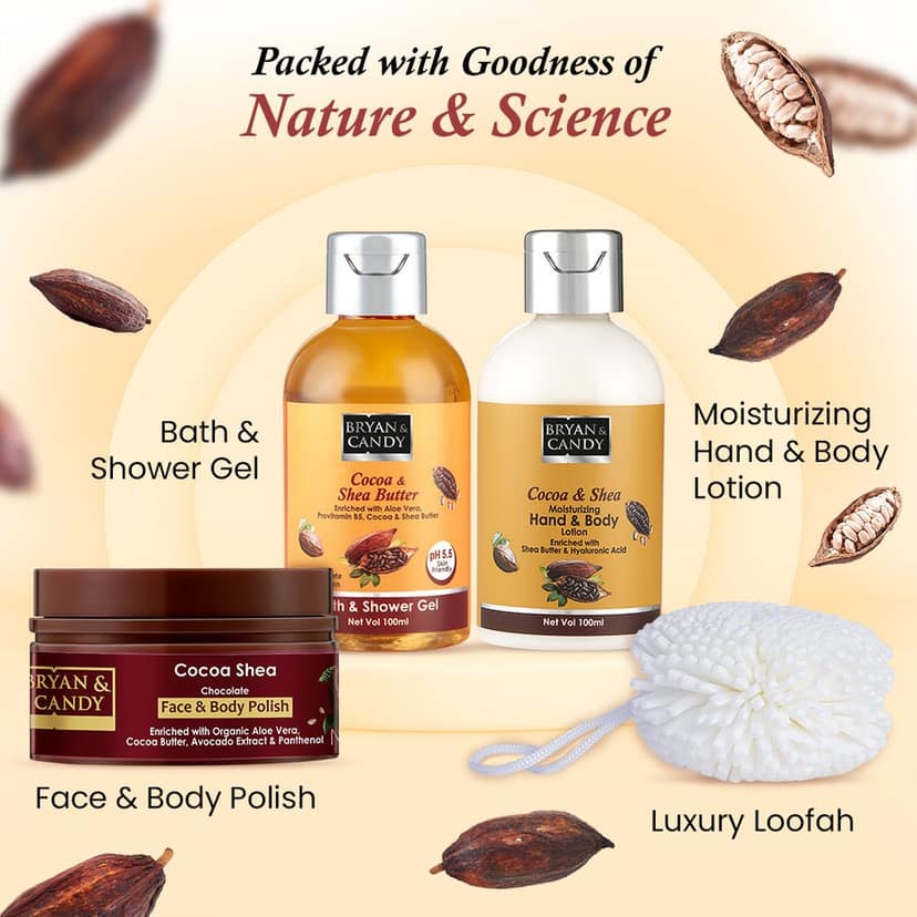 Bryan & Candy Cocoa White Heart Kit Combo Gift Set For Women And Men view 3