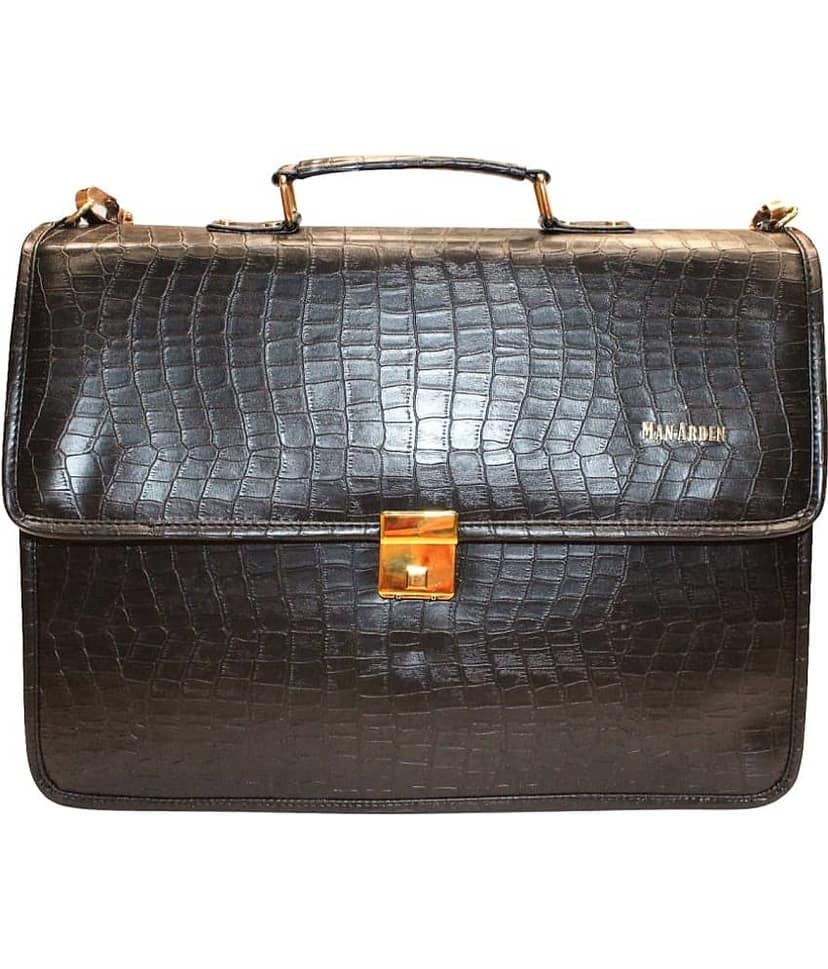 Man Arden Black Large Briefcase
