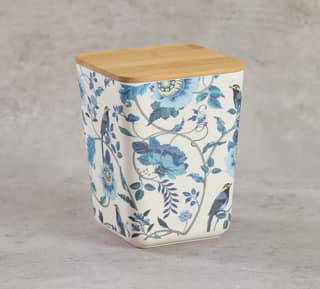 India Circus Azur Blooms Small Bamboo Jar