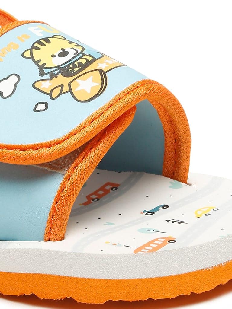 Premium FLYING-CAT Sliders - Orange (Unisex) view 2