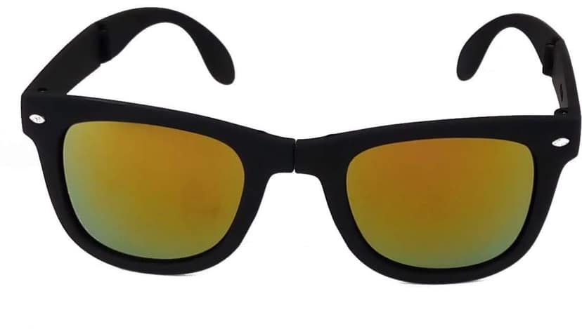 HRINKAR Unisex Rectangular Sunglasses Black & Grey Frame, Pink & Grey Lens (Medium) - Pack of 2 view 2
