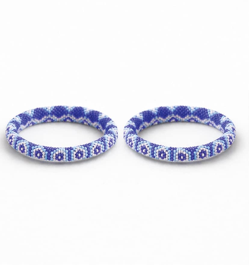 Handcrafted Beaded Bangles – Traditional Ethnic Jewelry (Set of 1) view 6