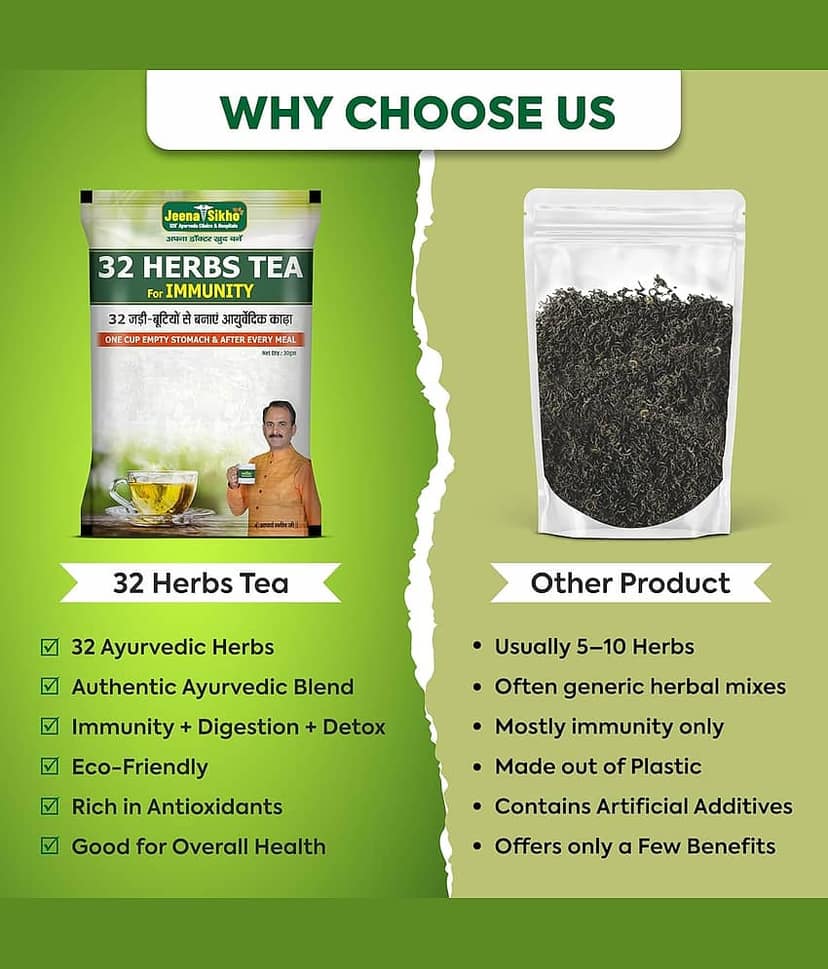 Jeena Sikho 32 Herbs Tea | Good For Body Detox and Wellness, 30gm view 8