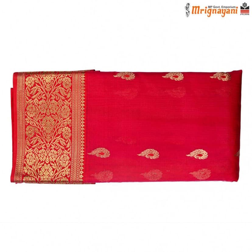 HANDLOOM CHANDERI SILK SAREE WITH BLOUSE (SKU - 1SC112310522, SAREE - 1006) view 2