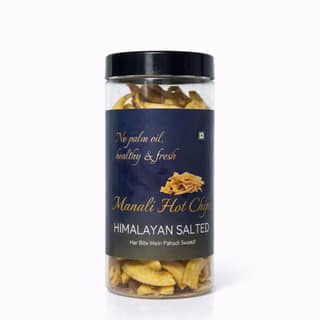 Manali Hot Chips Organic Himalayan Salted Banana Flavor 120g | Farm Fresh Thin & Crunchy Crispy Snack | No Palm Oil