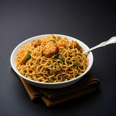 Hakka Noodles with Veg Manchurian
