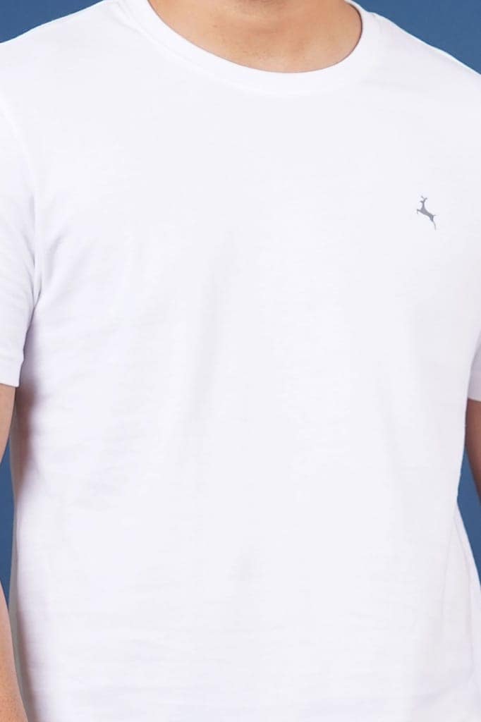 Men's White S/J Crew Neck view 3