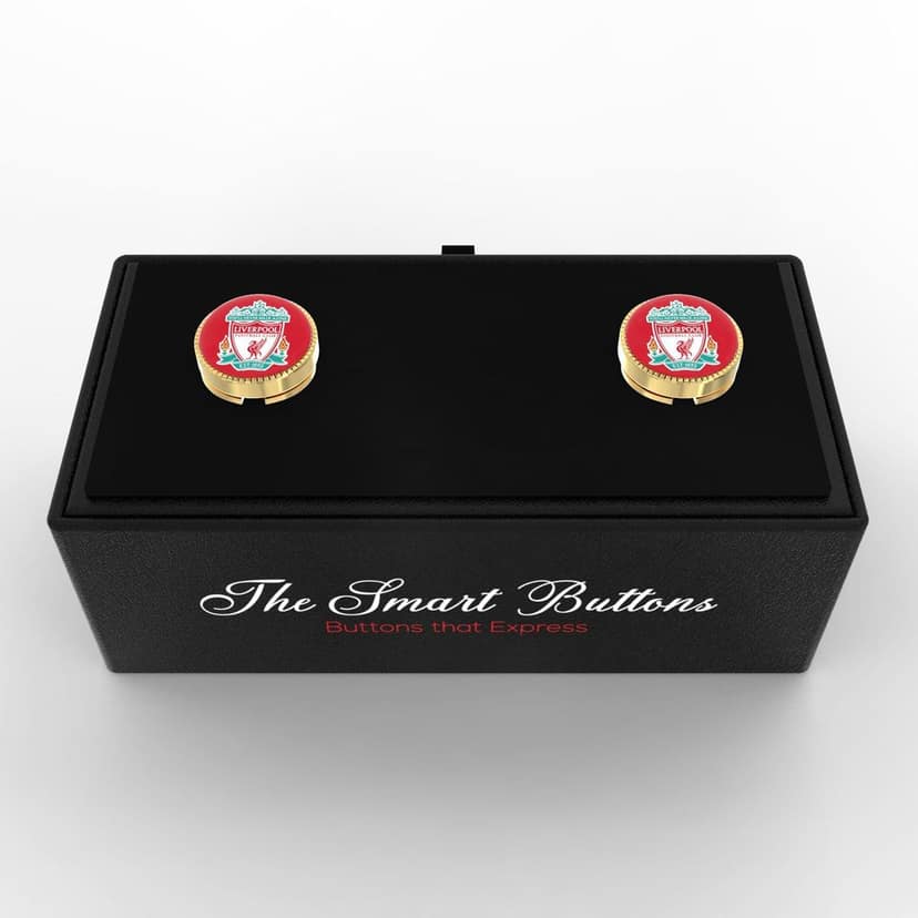 The Smart Buttons - Shirt Button Cover Cufflinks for Men - Liverpool FC Style view 8
