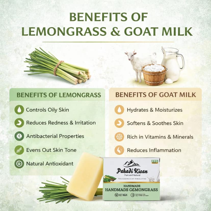 Lemongrass goat milk soap 100 gm view 2