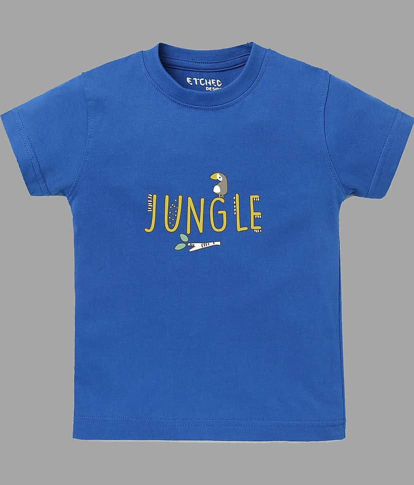 ETCHED DESIGN Pack of 1 Boys Cotton T-Shirt & Shorts Set ( Multicolor ) view 2