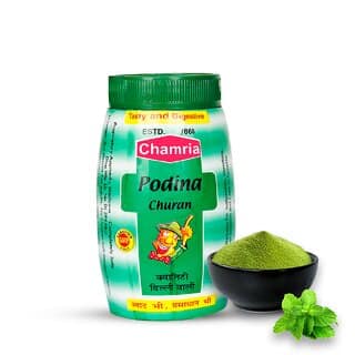 (Pack of 1) Chamria Podina Churan Mint Digestive Powder for Indigestion & Acidity Relief, GMP Certified 75g
