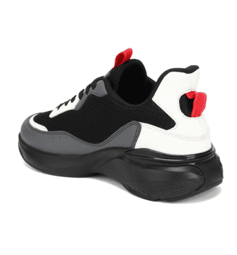 Blaze Men Lace Up Sports Black/Red Shoe view 7