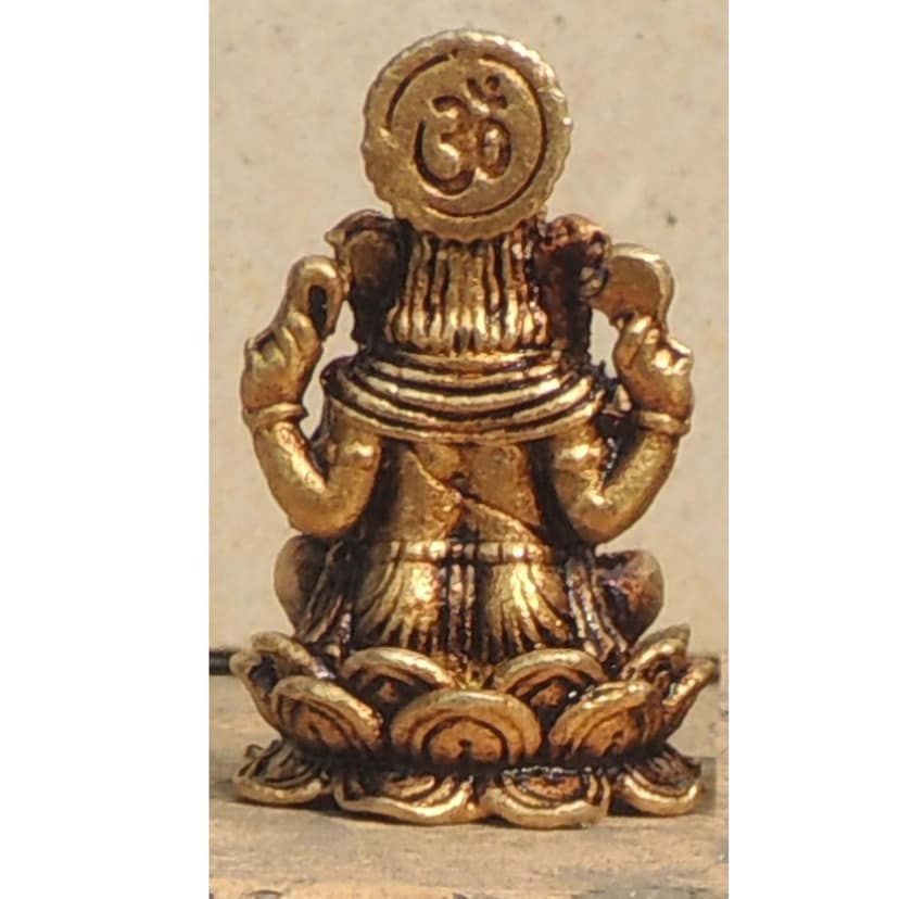Brass Showpiece Ganesh Ji God Idol Statue (BSMAS1687 G) view 3