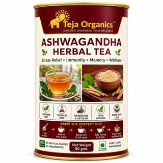 Ashwagandha Herbal Tea 50 gm | Supports Stress Relief, Immunity, Memory and Welleness